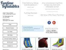 Tablet Screenshot of funtimeinflatablesnc.com